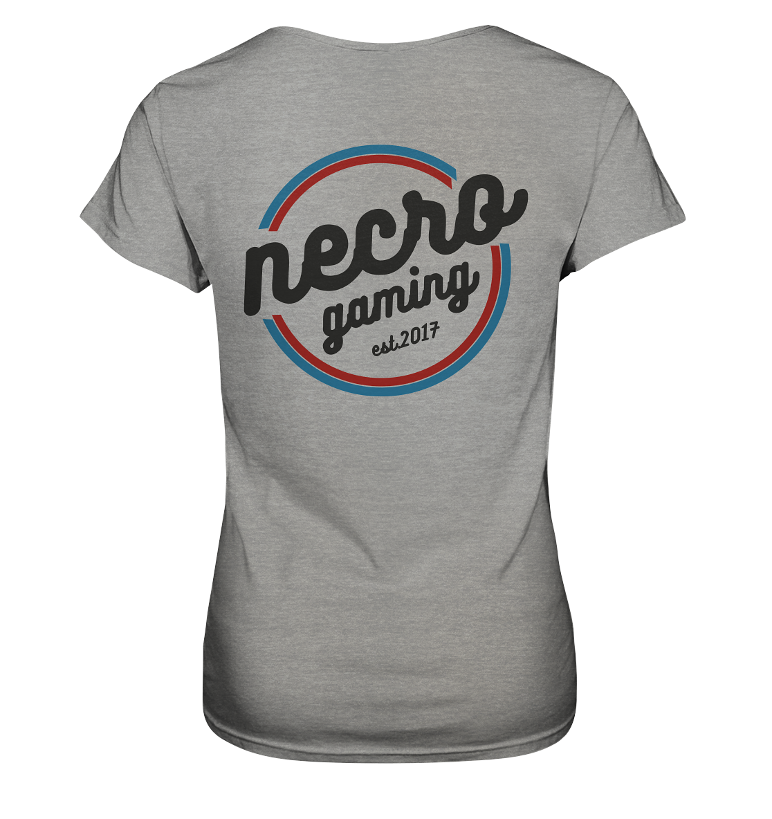 NECRO GAMING - RETRO BLACK - inkl. Backprint - Ladies Basic Shirt