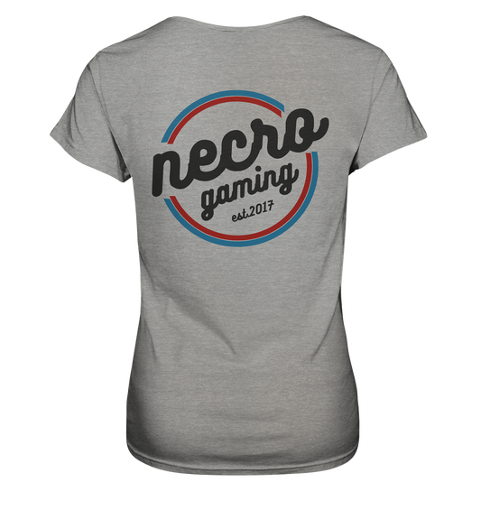 NECRO GAMING - RETRO BLACK - inkl. Backprint - Ladies Basic Shirt