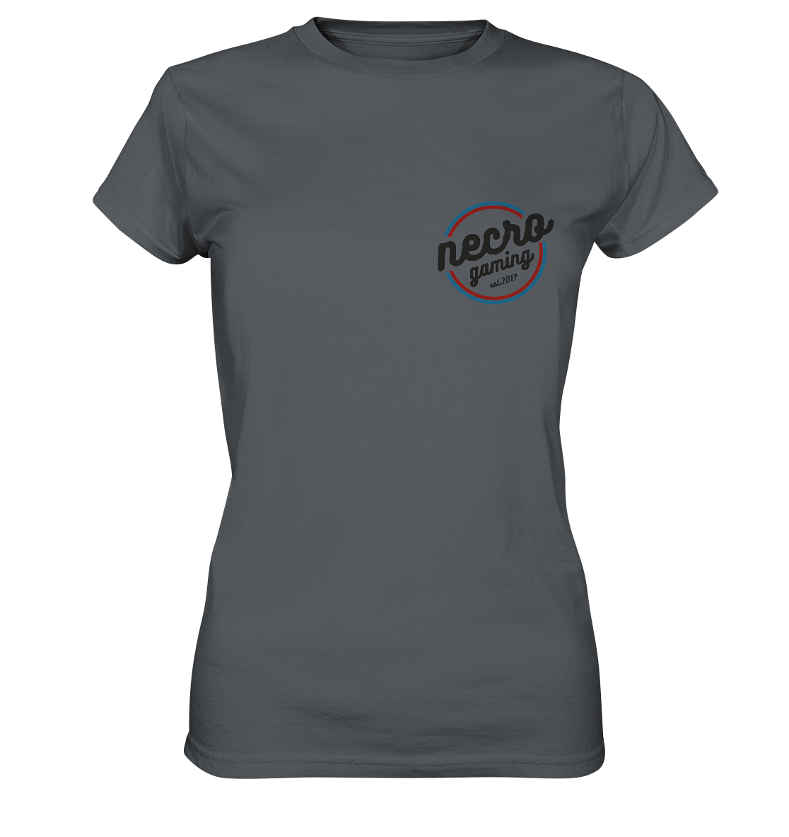 NECRO GAMING - RETRO BLACK - inkl. Backprint - Ladies Basic Shirt