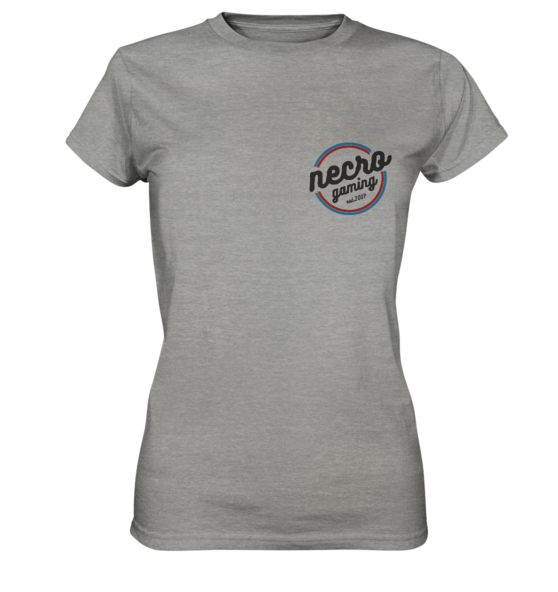 NECRO GAMING - RETRO BLACK - inkl. Backprint - Ladies Basic Shirt