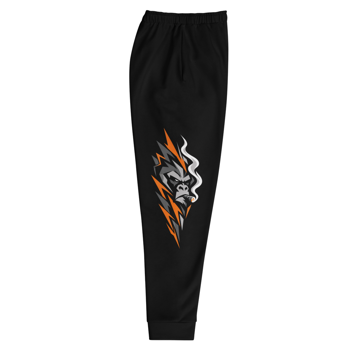 SMOKING GORILLAS - Crew Jogger 2026 – rechte Ansicht im schwarz-orangen Teamdesign
