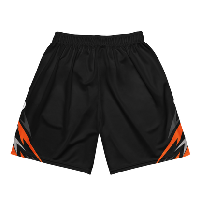 SMOKING GORILLAS - Crew Shorts 2026 – Rückansicht im schwarz-orangen Teamdesign