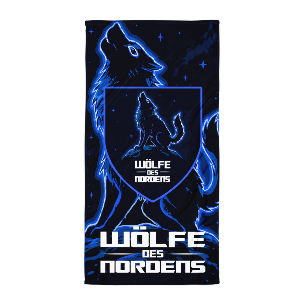 WÖLFE DES NORDENS Beach Handtuch – 02 – Wappen – Gesamtansicht