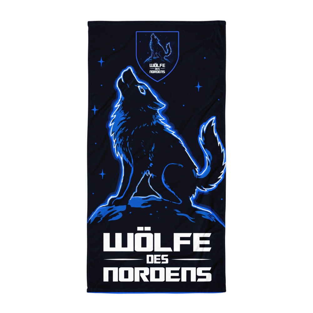 WÖLFE DES NORDENS Beach Handtuch – 01 – Großer Wolf – Gesamtansicht
