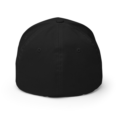 SMOKING GORILLAS - Flexfit Cap in Schwarz – Rückansicht