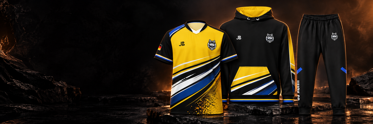 HUSKIES ESPORT JÜLICH Teamkollektion 2026 mit Jersey, Crew Hoodie und Crew Jogger