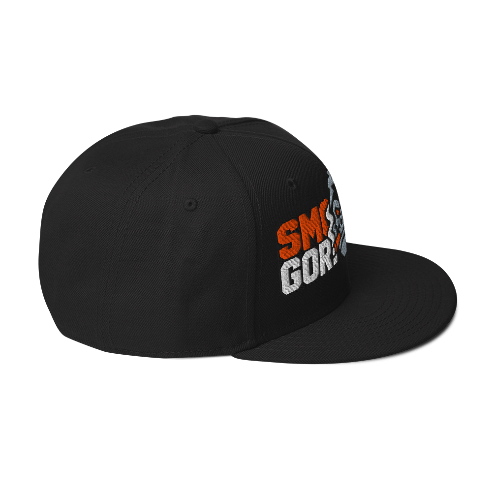 SMOKING GORILLAS - Snapback Cap in Schwarz – Seitenansicht rechts