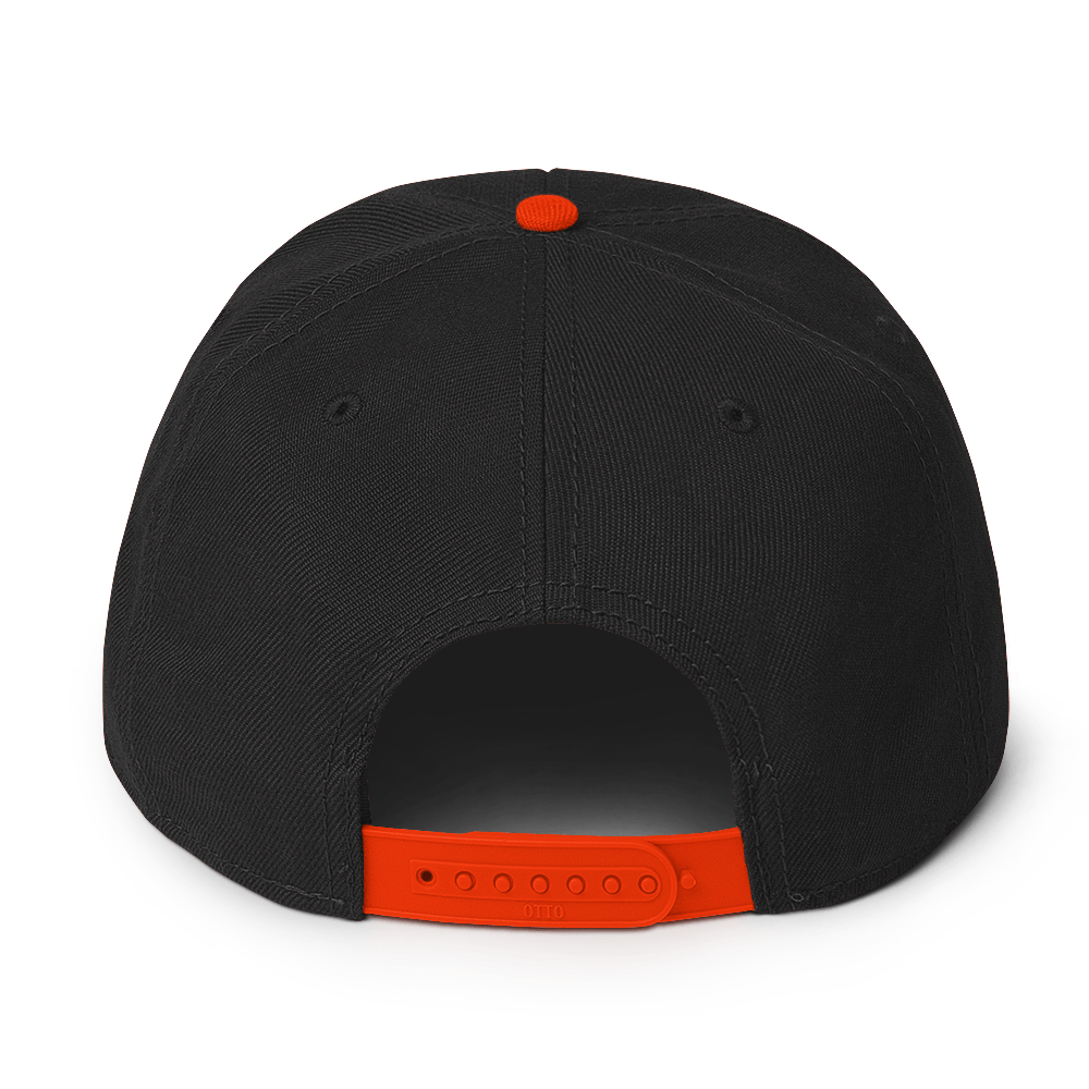 SMOKING GORILLAS - Snapback Cap in Schwarz/Orange – Rückansicht