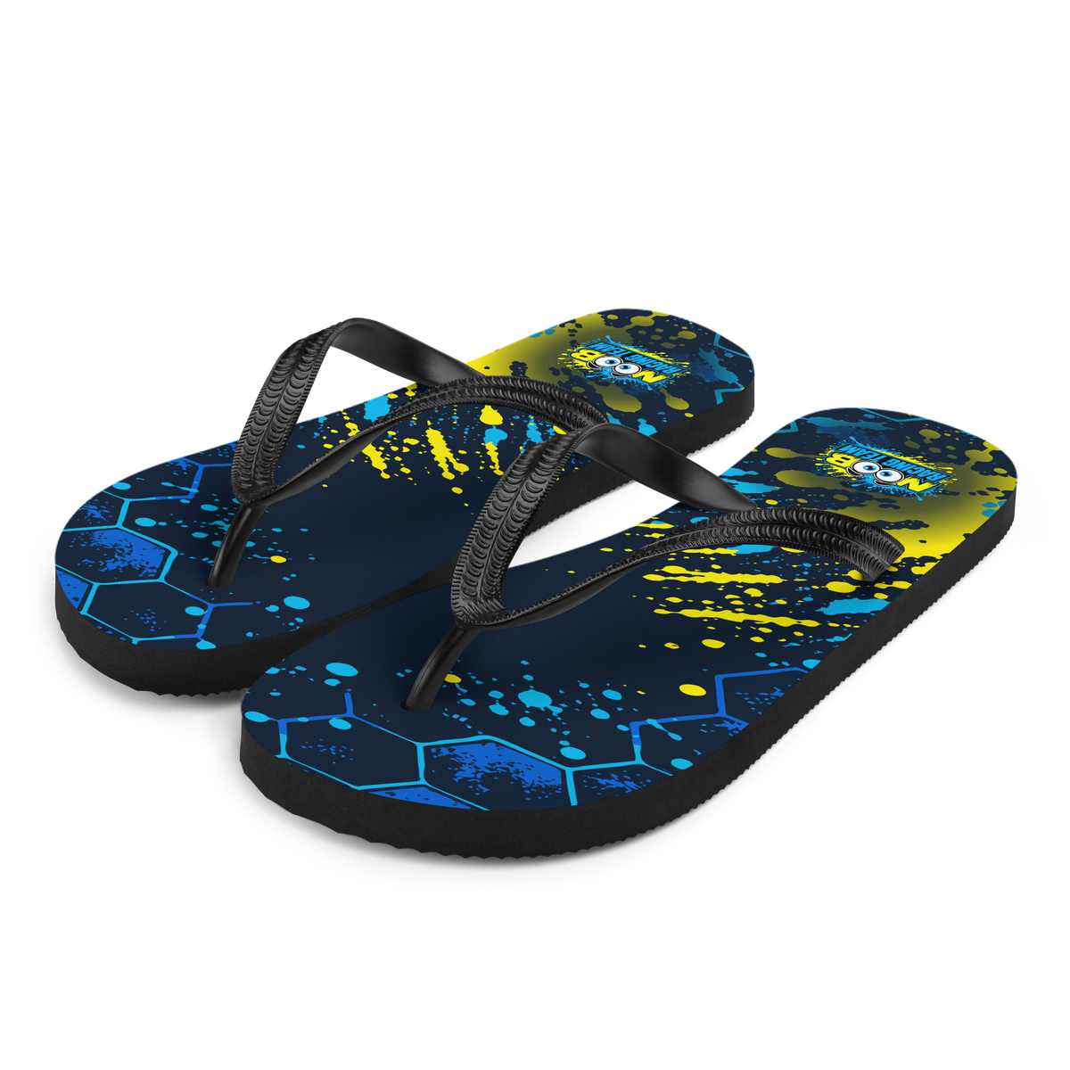 NOOB RACING TEAM - Flip-Flops – Vorderansicht schräg links