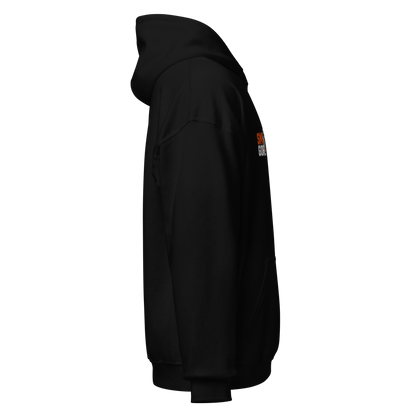SMOKING GORILLAS - Sticklogo Hoodie in Schwarz – Seitenansicht rechts