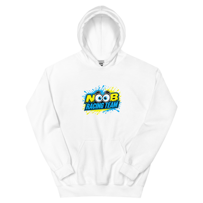 NOOB RACING TEAM Basic Hoodie 2026 – Weiß, Vorderansicht