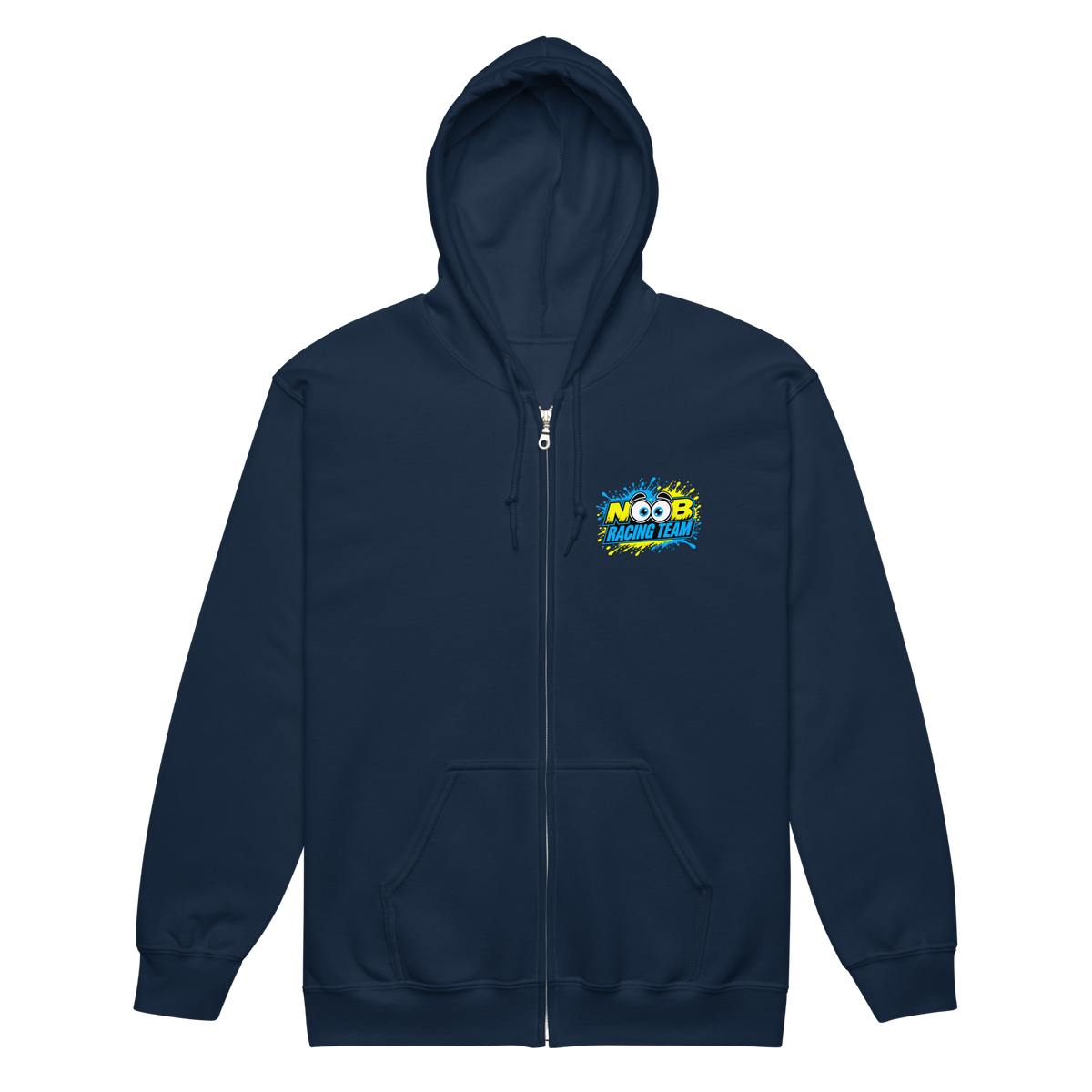 NOOB RACING TEAM Basic Zipper 2026 – Dunkelblau, Vorderansicht
