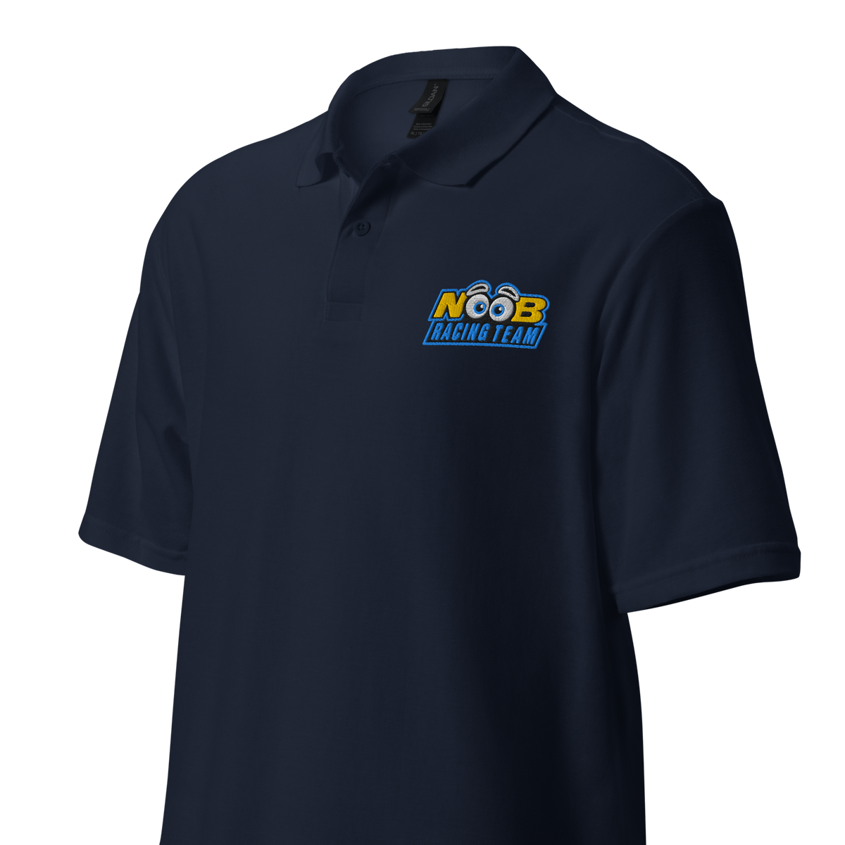 NOOB RACING TEAM - Stick Poloshirt – Vorderansicht