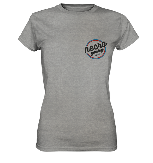 NECRO GAMING - RETRO BLACK - inkl. Backprint - Ladies Basic Shirt