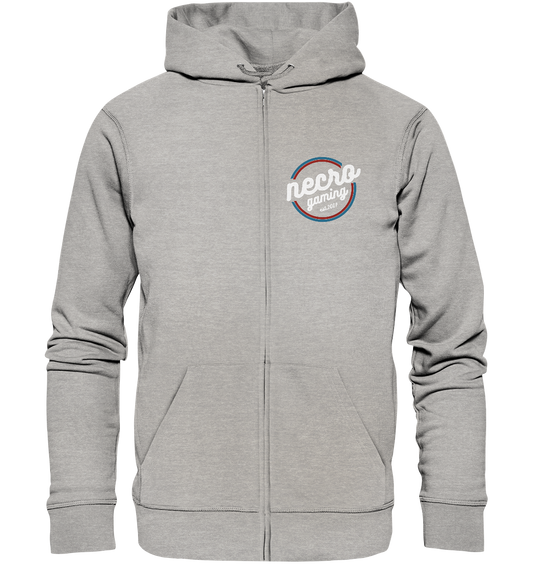 NECRO GAMING - RETRO WHITE - inkl. Backprint -  Basic Zipper
