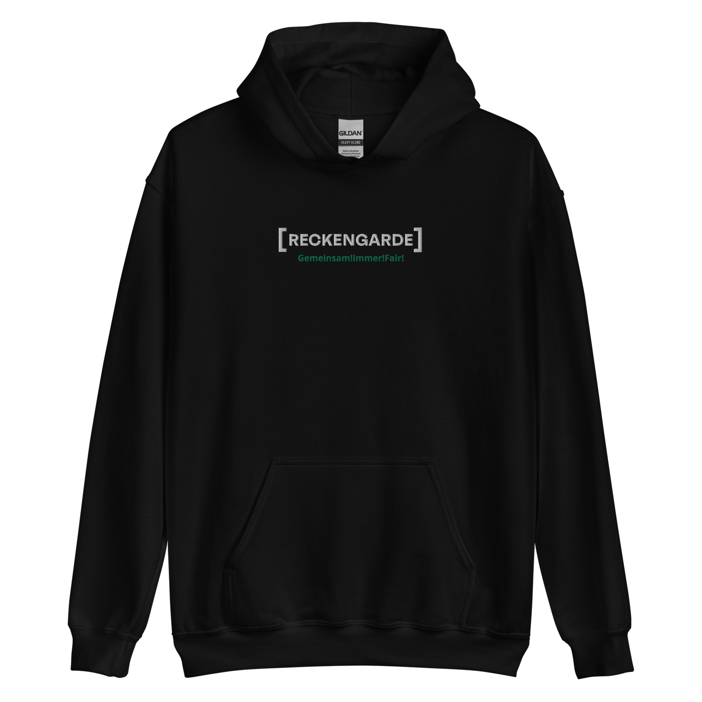 RECKENGARDE - Sticklogo Hoodie - "Gemeinsam!Immer!Fair!"